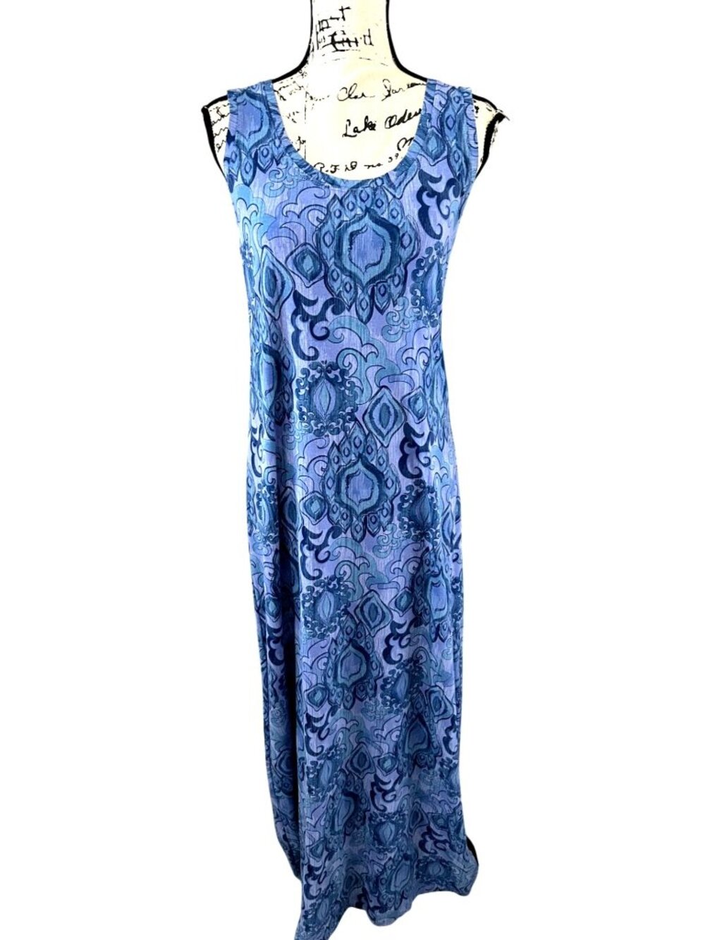 Fresh Produce Blue Sleeveless Maxi Dress - Size Small - Made in USA